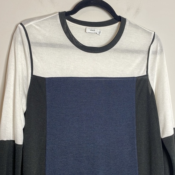 VINCE | Women’s Colorblock Long Sleeve Top Size Small - Picture 3 of 6
